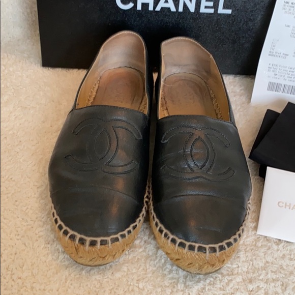 Chanel Espadrilles Black Lambskin 35 - Picture 2 of 8